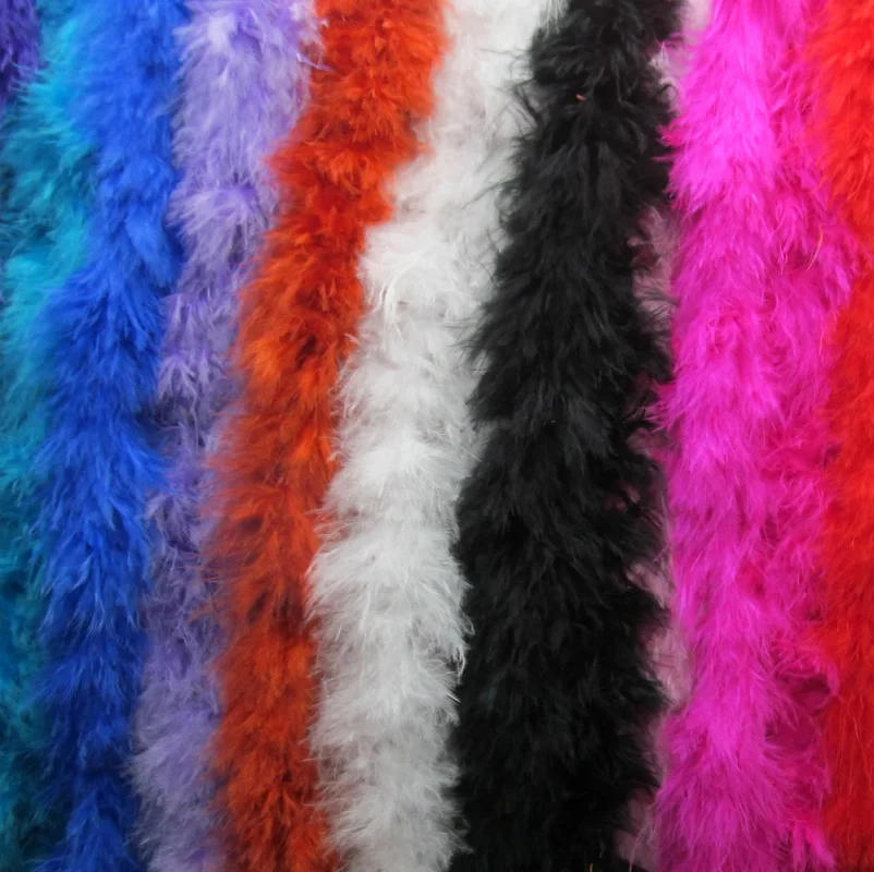 Description Picture 3 of itemTurkey Feather Boa Fluffy Plumas Rope Scarf Clothes Costumes Wedding Decoration Performance Dance Ostrich Plume Slim 2 Meters