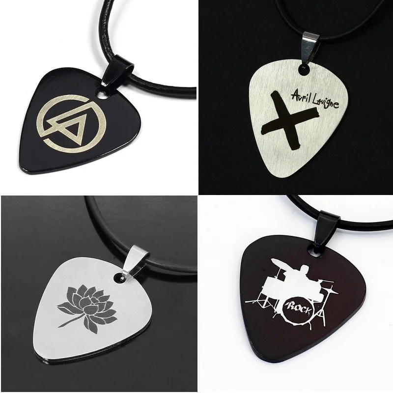 Description Picture 2 of item1Pcs Titanium steel Guitar Picks Plectrum Fingerpicks High-end Guitarra Picks For Musical Instrument Accessories stainles