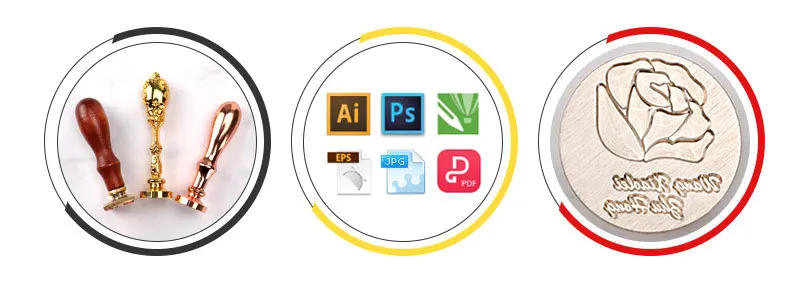 Description Picture 3 of itemCustom Seal Wax Seal Stamp Customized with Own Logo Wedding Invitation Birthday Gift Stamp Replaceable Handle Stamp Crafts Seal