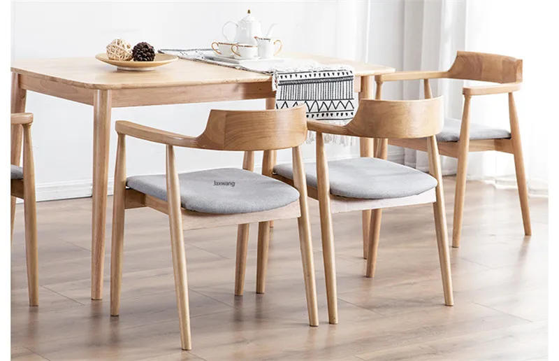 Description Picture 5 of itemNordic Dining Chair Kitchen Furniture Solid Wood Chair Solid Wood Sitting Surface Japanese Modern Ash Wood Solid Wood Armchair