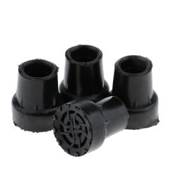 4 Pieces Durable Rubber Anti-Slid Heavy Duty Canes Replacement Tips for Walking Stick Crutches End 19mm
