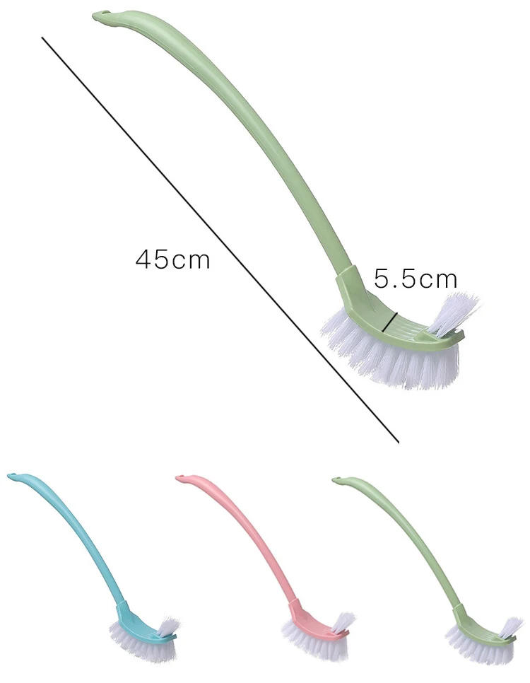 Description Picture 3 of item1PC Long Handle Double Sided Creative Toilet Brush Bathroom Scrubber Shower Room Wc Accessories Cleaning Brush Cleaning Tool