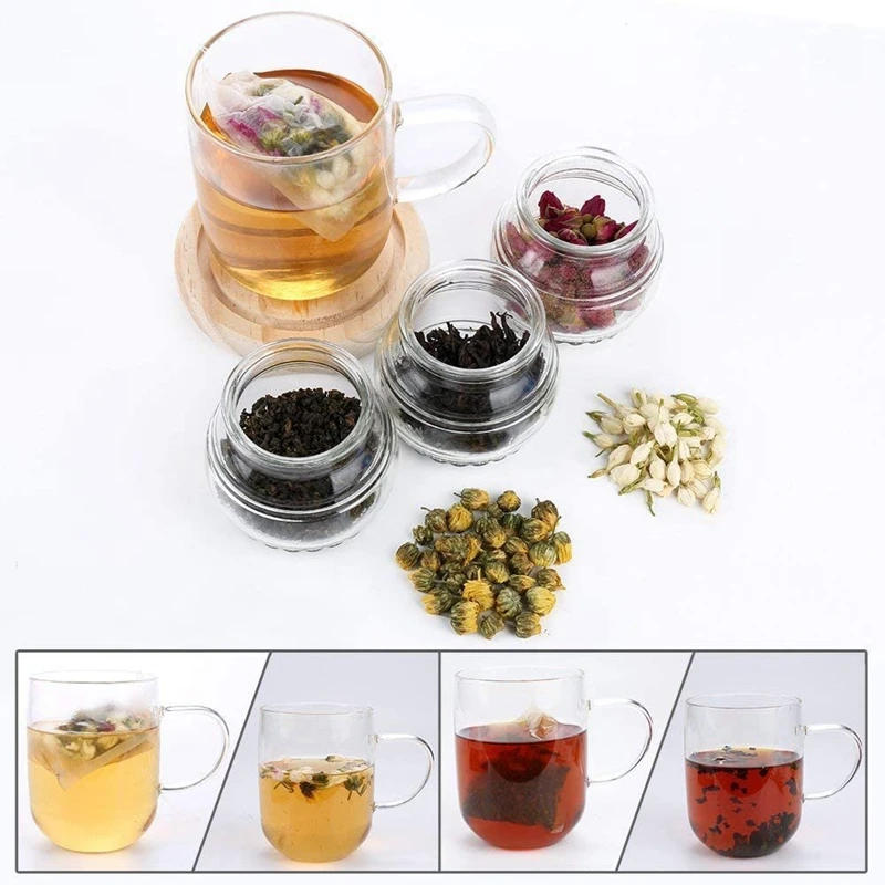 Description Picture 3 of item100 PCS Tea Filter Bags Non-woven Fabric Disposable Teabags Empty Tea Bags Cotton Drawstring Seal Filter Tea Bags for Loose Tea