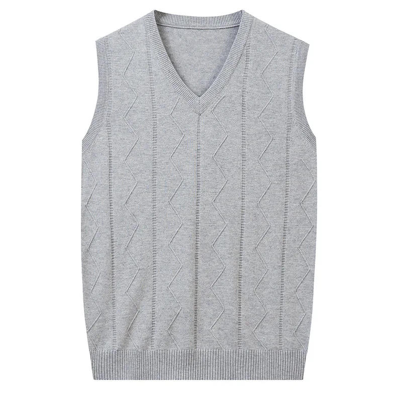 Description Picture 3 of itemSweater Vests for Men Korean Fashion Autumn Wool Vest Casual V-neck Sweater Waistcoat Sleeveless Sweater Mens Clothes