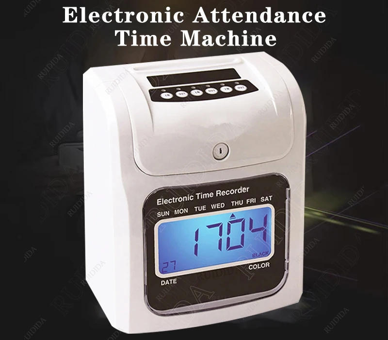 Description Picture 3 of itemRecorder Digital Time Recorder Attendance Machine Time Card for Recorder Office Factory Staffs Employee Check in Time Recording