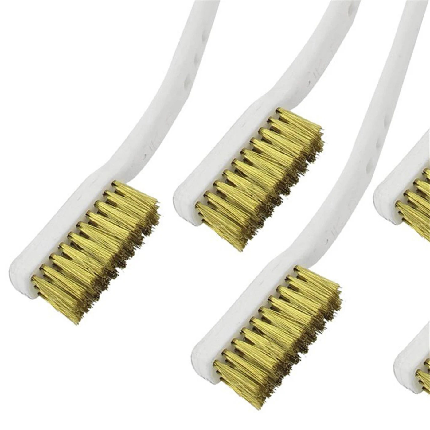 Description Picture 5 of item5Pcs 175mm Brass Wire Brush Mini Paint Rust Remover Steel Wire Brushes Industrial Metal Polishing Burring Cleaning Brush