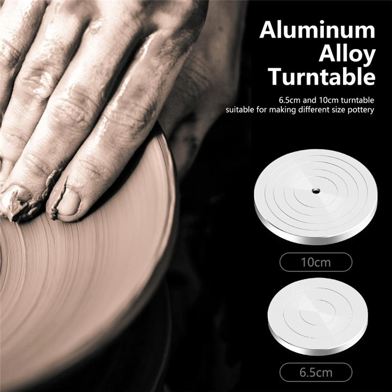 Description Picture 6 of itemMini Electric Pottery Wheel Machine for Art Crafts Ceramic Pottery Wheel Clay Tools Turntable with 6.5+10CM Tray & Sculpting Kit