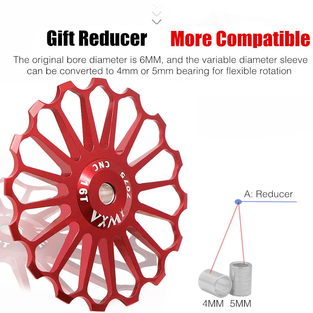 Description Picture 5 of itemVXM Bicycle Ceramic Pulley Aluminum Rear Derailleur 11T12T 13T 14T 15T 16T 17T Guide MTB Road Bike Ceramics Bearing Jockey Wheel