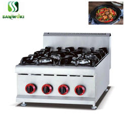 commercial 4 burners Combined furnace Cooking Appliance Gas burning machine stainless steel gas heating Clay pot stove boiler
