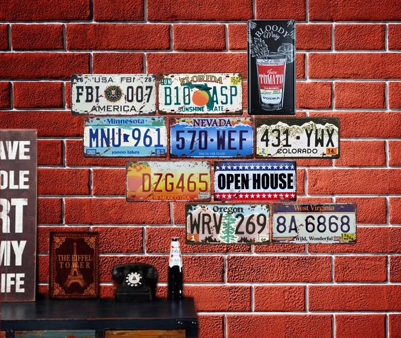 Description Picture 5 of itemWelcome Beer Zone Cold Beer Signs Front Door Bar Pub Cafe Wall Decor Retro Metal Tin Sign Crafts Decor Car Plate License Plaques