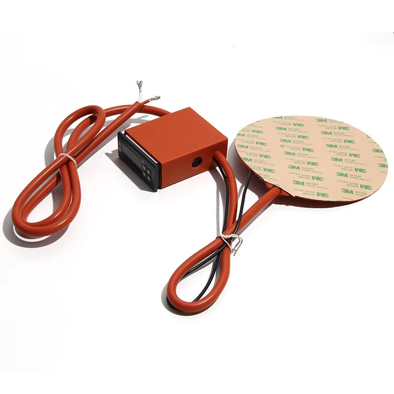 Description Picture 3 of item180-300mm Round Silicone Heating Pad 220-380W with Intelligent Digital Display Thermostat Temperature Control 3D Printer Heater