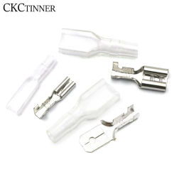 20pcs / lot  2.8mm 4.8mm 6.3mm the insulating Insert spring terminal of the plug with transparent cover