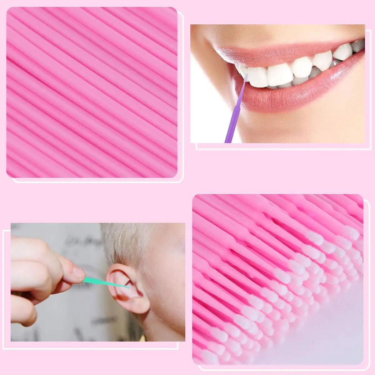Description Picture 4 of item500pcs/lot Disposable Applicator Micro Brushes for Eyelash Extension Lash Cleaning Brushes Lip Brush Sticks Makeup Tools