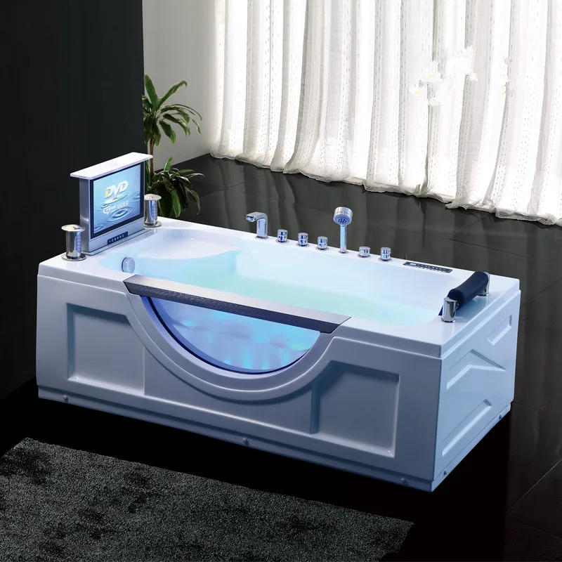 Description Picture 3 of item1800mm Bathroom Whirlpool Bathtub LED Colored Lights Indoor Spa Double People Surf Massage Tub 1815