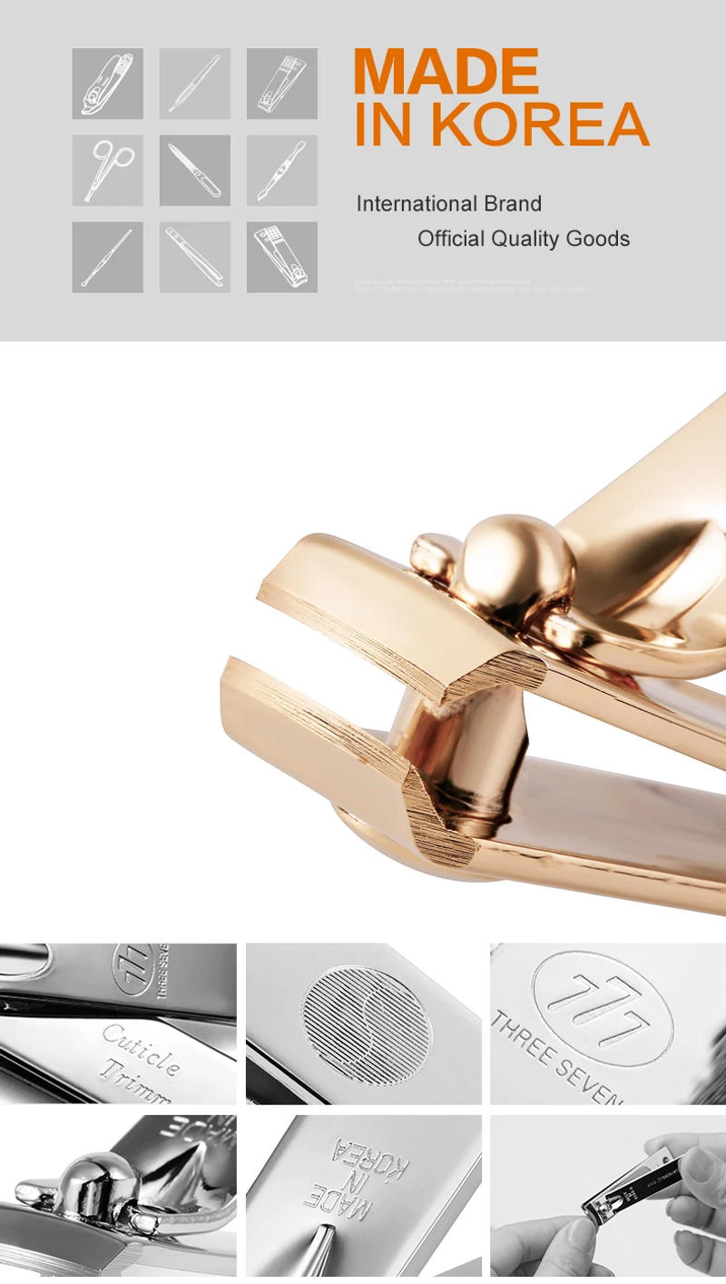 Description Picture 6 of itemTHREE SEVEN 1Pc Large-size Nail Clippers Trimmers 14K Gold-plated H-Carbon Steel Pedicure Care Professional Nail Tools