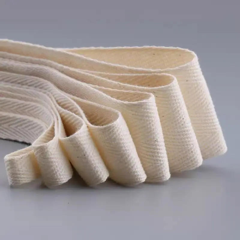 Description Picture 5 of item3yds 6-50mm Black White Webbing Herringbone Belt Clothing Accessories Handmade Diy Cotton Cloth Belt Edging Strip Bandage Ribbon