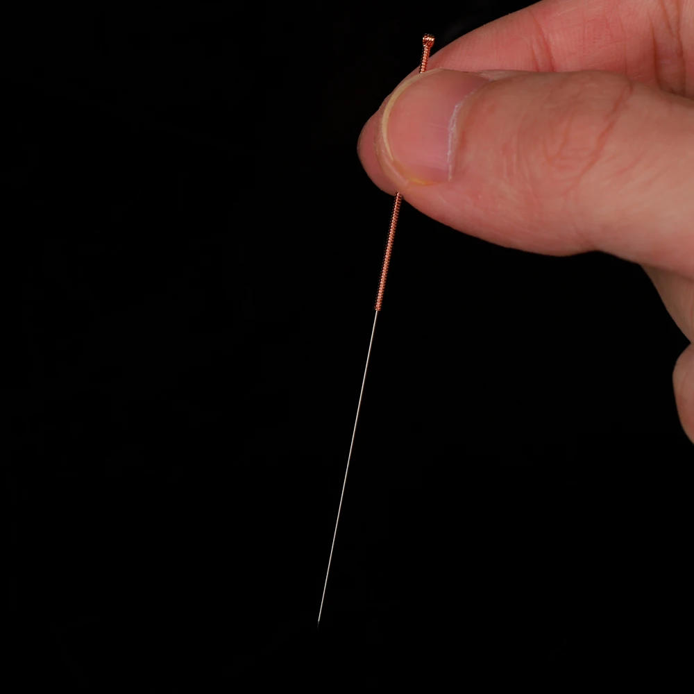 Description Picture 4 of itemCopper Acupuncture Needle with Tube 500 Pcs / Box Disposable Acupuncture Sharp Copper Ring Handle Needles Chinese Medicine