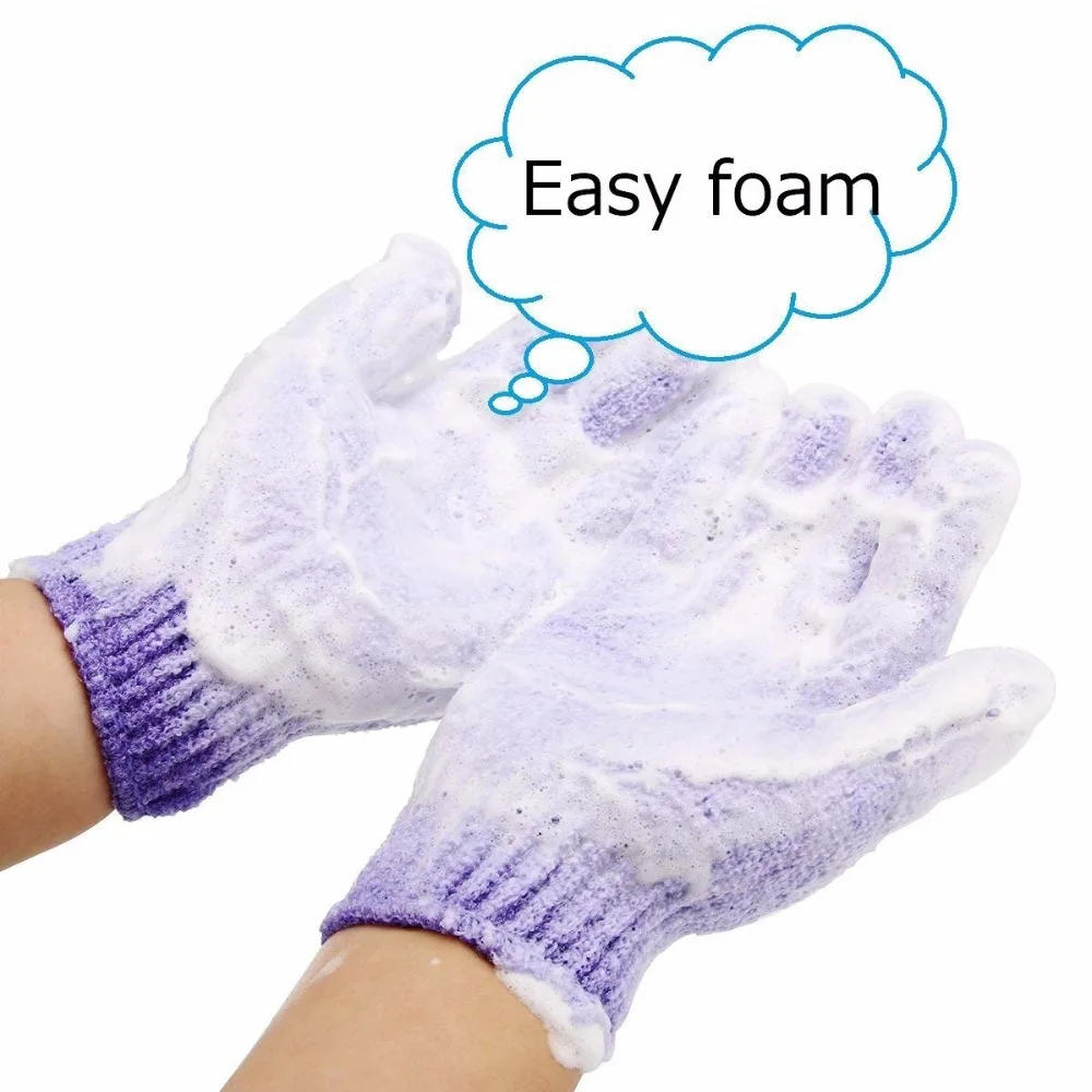 Description Picture 3 of item5 Fingers Bath Glove for Shower Scrub Shower Gloves Bath Cleaning Gloves Resistance Body Massage Sponge Wash for Rich Foam