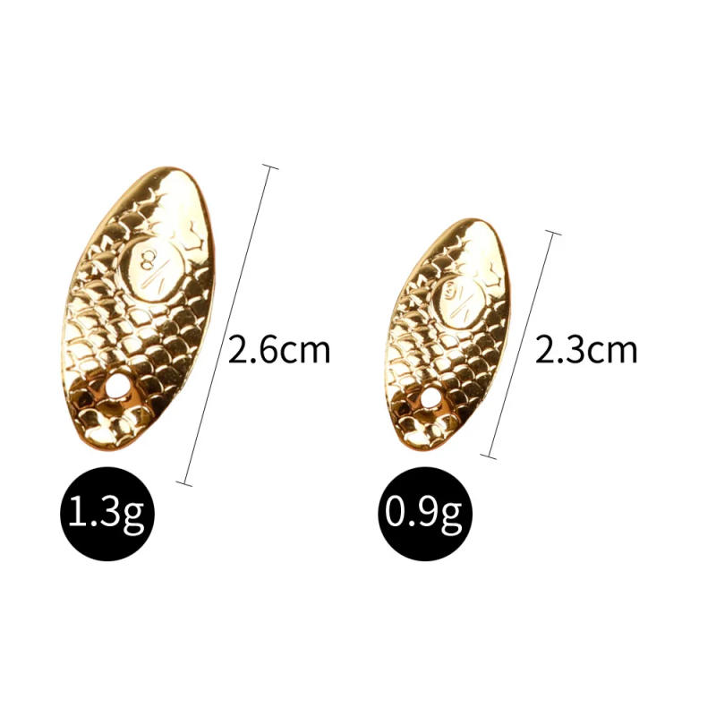 Description Picture 3 of item10pcs/lot Fishing Spinner Rings Blades Water drop fish scale sequins Nickel Spoons Plaice Tackle Craft DIY bait lure accessories