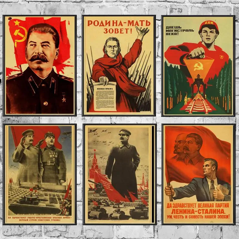 Description Picture 5 of item25Pcs Mixed Stalin USSR CCCP Poster Stickers for DIY Laptop Luggage Refrigerator Door Decor Waterproof Toy Sticker