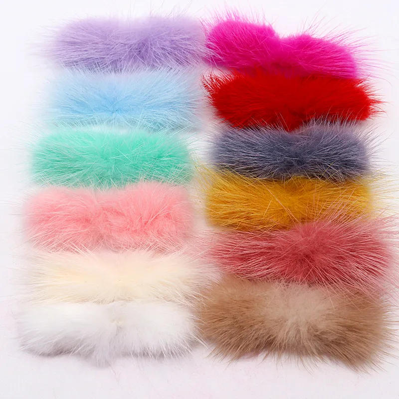 Description Picture 4 of item5pcs Real Natural Mink Pompon Bowknot 2*6cm Fur Pompom Balls Bow Tie Fluffy Pompones for Diy Jewelry Craft Supplies Accessories