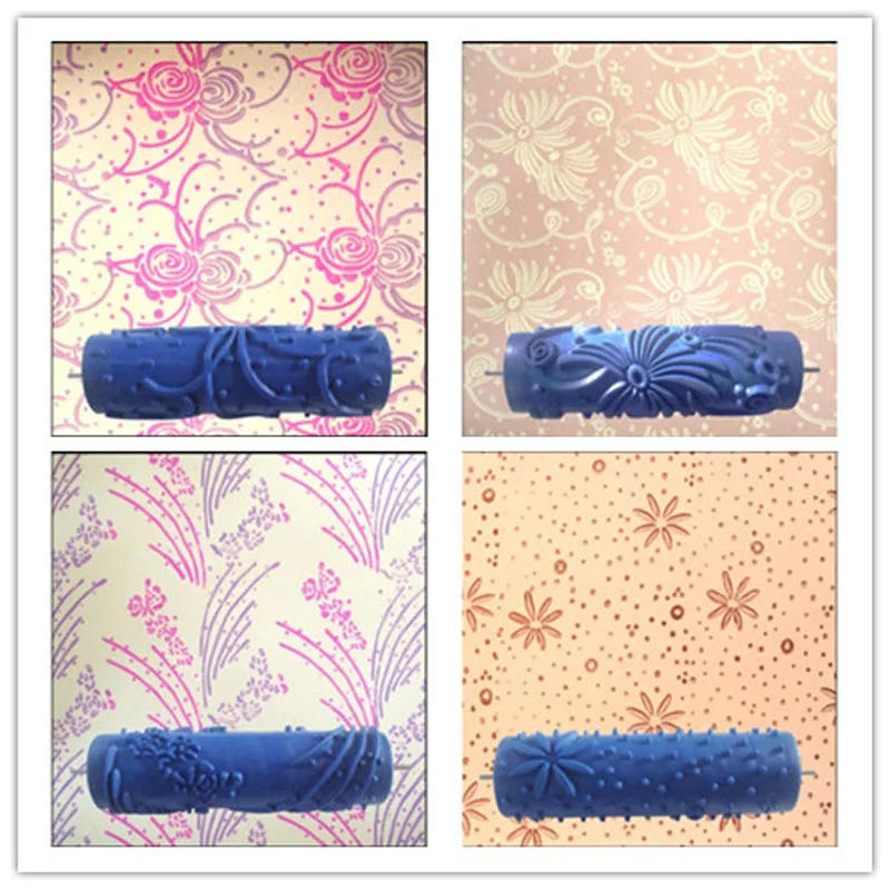 Description Picture 6 of item7inch Roller And Patterned Paint Machine Wall Tools 5" Rubber Roller Brush Tool Set 3D Pattern Wallpaper Room Decor
