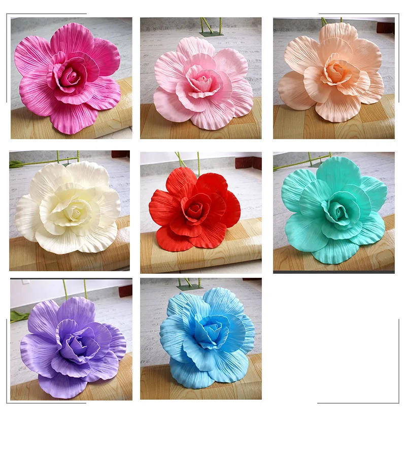 Description Picture 5 of itemArtificial Giant Foam Rose Wedding Background Simulation Flower Wall Road Cited DIY Party Stage Decoration