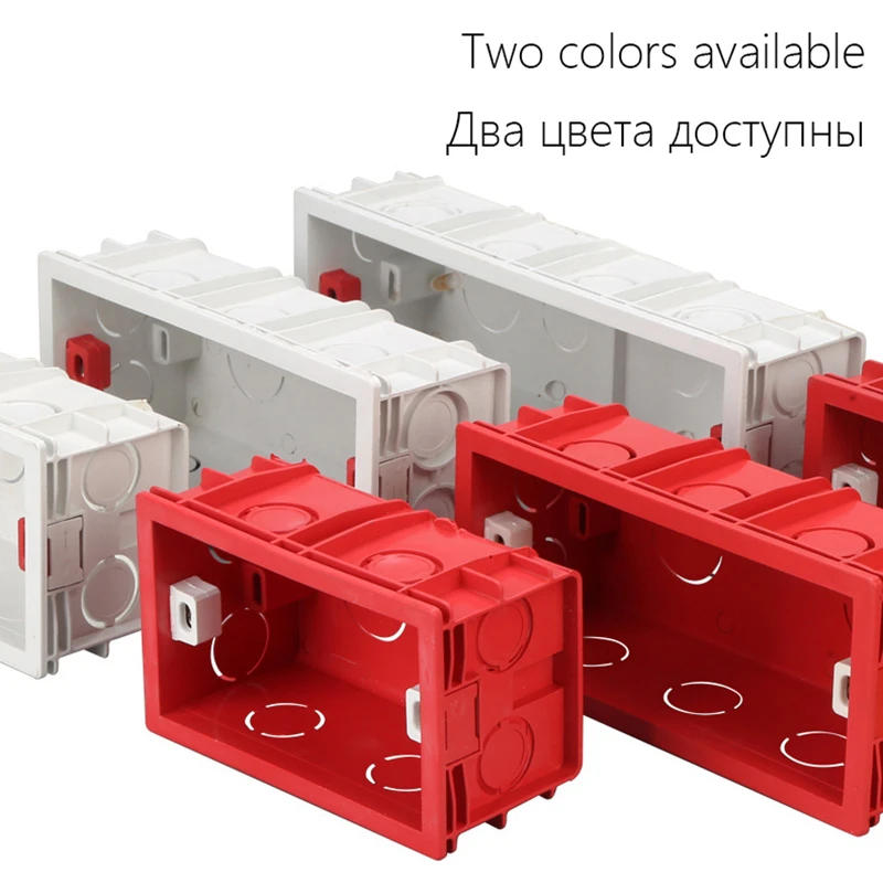 Description Picture 3 of itemAvoir Mounting Box White Red 118Type Wall Mounted Junction Wire Case Box Hidden Box Recessed Switch Socket Plug Installation Box
