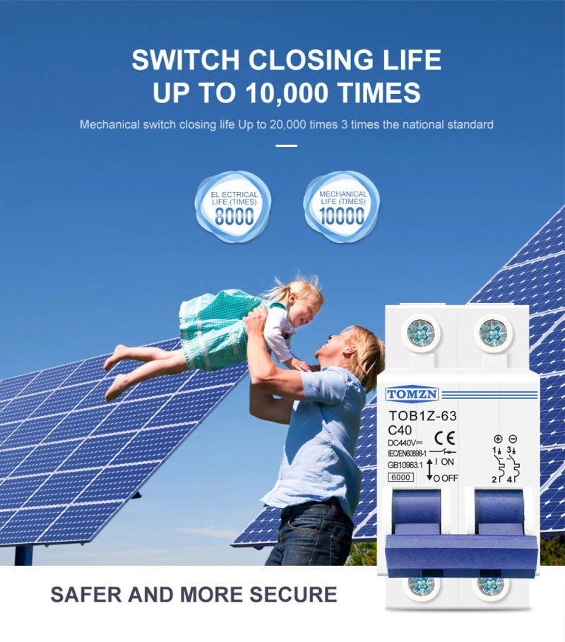 Description Picture 4 of item2P DC MCB 6KA 440V Mini Circuit Breaker 3A 6A 10A 16A 20A 25A 32A 40A 50A 63A