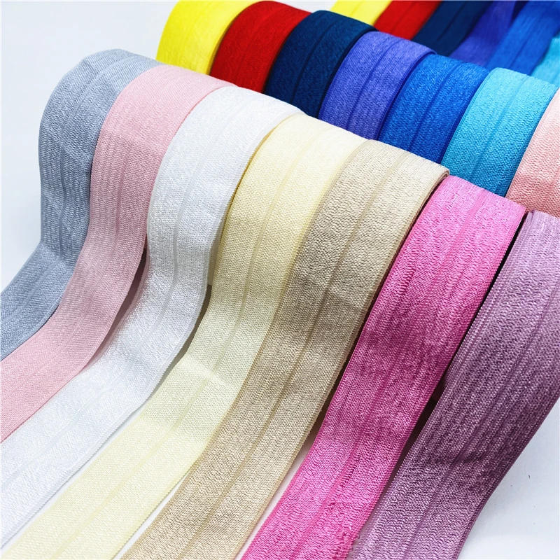 Description Picture 2 of item5yards/Lot 1Inch 25mm Glossy Elastic Ribbon Fold Over Spandex Elastic Band For Sewing Lace Trim Waist Band Garment Accessory