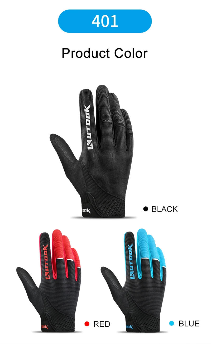 Description Picture 6 of itemKUTOOK Outdoor Camping Gloves Full Finger Shockproof Sports Gloves Gel Touch Screen Cycling Gloves Hiking Fishing Accessories