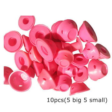 10/20pcs Pink Soft Rubber Silicone Hair Curler Twist Hair Rollers Hair Curler No Heat Hair Styling DIY Tool