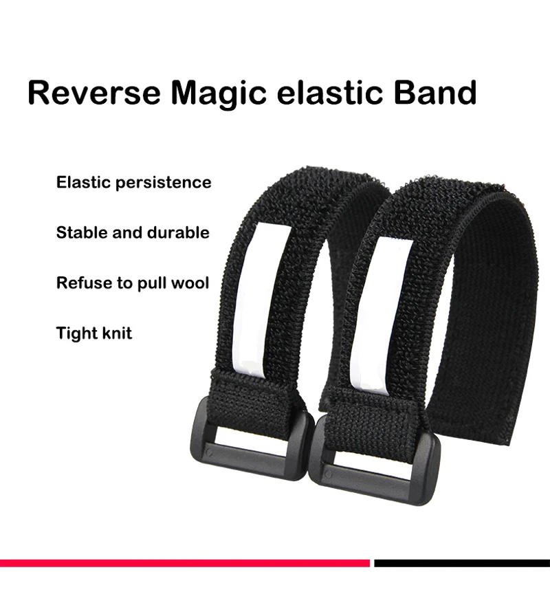 Description Picture 2 of item5Pcs Reusable Elastic Hook Loop Tie Down Elastic Band Fastener Straps Nylon Multipurpose Adjustable Cord Wraps Cables Organizing