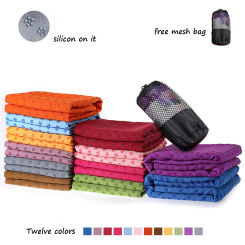 Non-slip towel for yoga and Pilates, 24x72 inches, sweat-absorbing mat for hot yoga, Pilates and workout