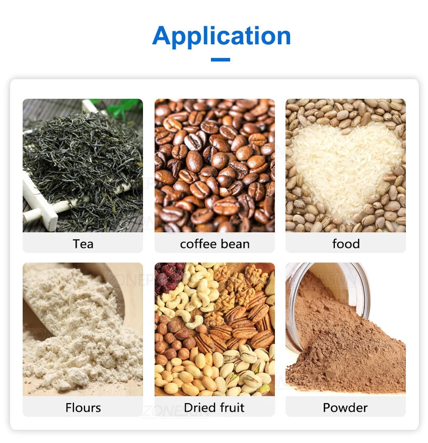 Description Picture 4 of itemZONESUN ZS-FM30C Semi-Automatic Nuts Rice Salt Sugar Granules Dosing Filling Machine For Food Seeds