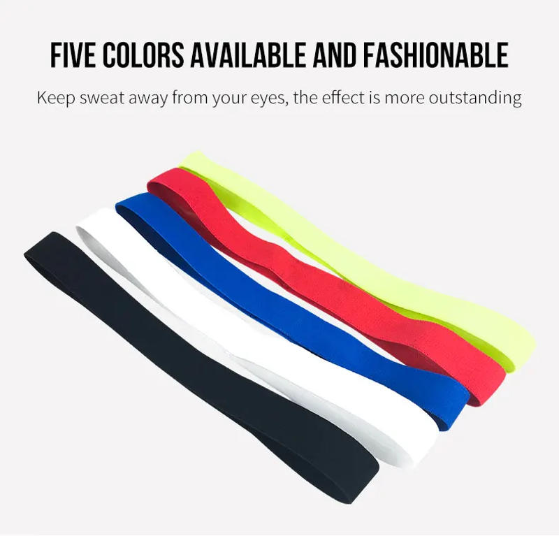 Description Picture 4 of itemMen Women Headband Sport Sweat Hair Bands Forehead Protection Running Fitness Yoga Tenis Elastic Sweatband