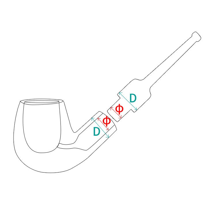 Description Picture 5 of itemBlack Mouthpieces Pipe Stems Tobacco Pipe Stem for Smoking Tool Accessories Bent Taper 9mm Filter DIY Holder