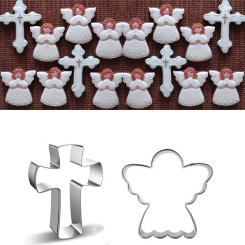 1pcs patisserie reposteria Bakeware Angel Cross Mold Metal Cookie Cutter Fondant Cake Decor Tools Cupcake Biscuit Pastry Mould