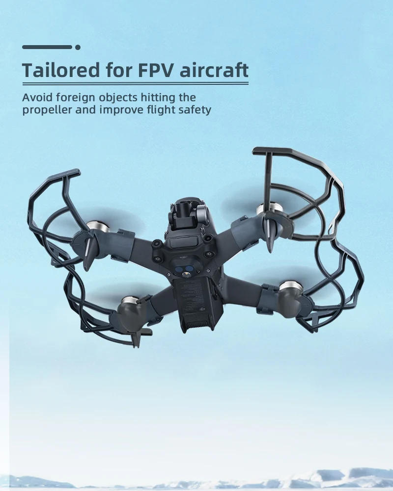 Description Picture 3 of itemDrone Propeller Protector Guard for DJI FPV Combo Blade Fens Props Wing Quick Release Cover Protective Cage Kit Accessory