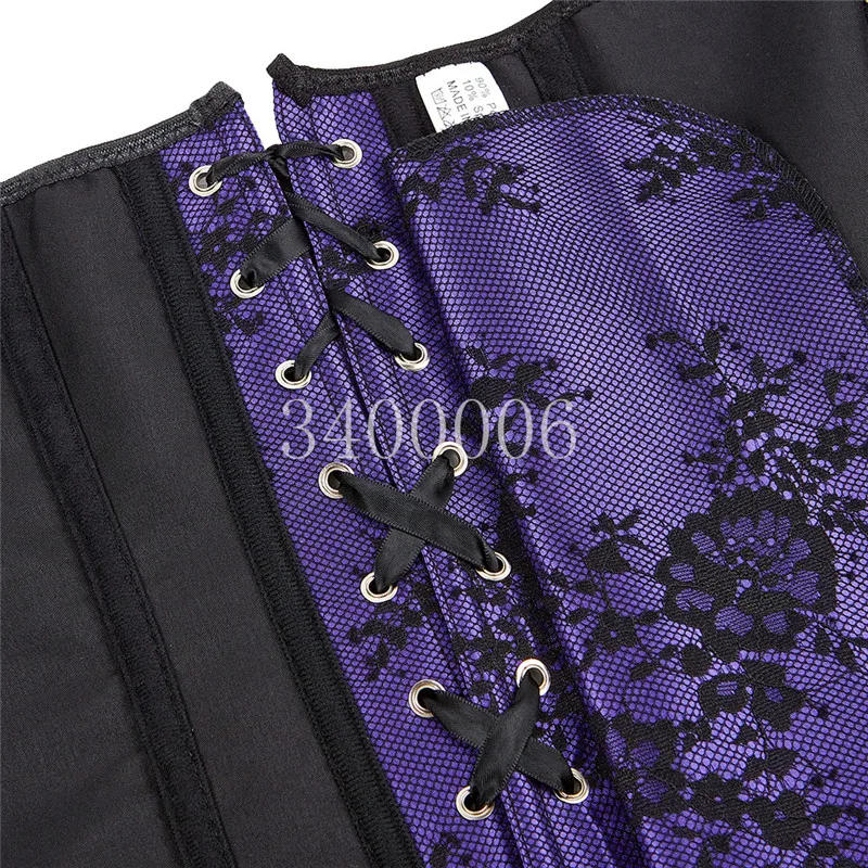 Description Picture 3 of itemCorset Tops for Women with Sleeves Style Victorian Retro Burlesque Lace Bustiers Bridal Wedding Vest Fashion Halloween White Red