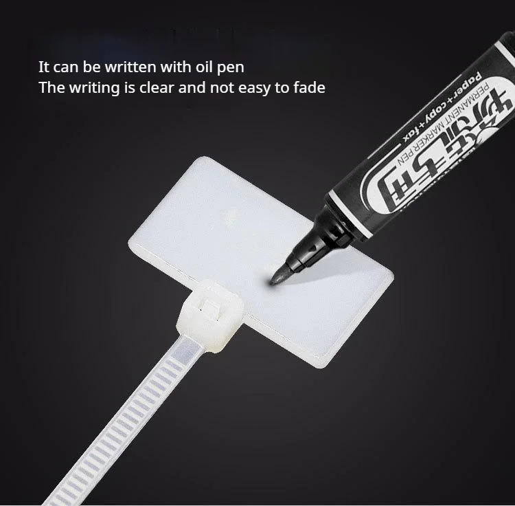 Description Picture 3 of item100Pcs Zip Ties Write Wire Power Cable Label Mark Tag Nylon Self-Locking Tie Network Cable Marker Cord Wire Strap Zip