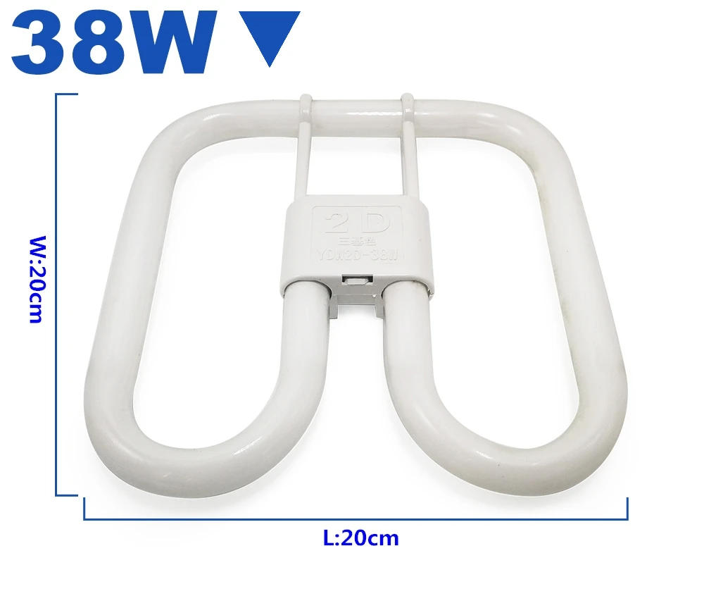 Description Picture 5 of itemZHMZH Four Needle Butterfly Tube Tricolor Energy-saving Lamp Fluorescent Light Bulb 2D Four-pin Butterfly Lamps 10W 21W 38W