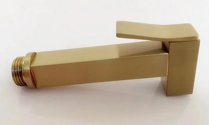 Description Picture 6 of itembrushed gold Brass Hand Held Toilet Bidet Sprayer Brushed Gold Hot And Cold Bathroom Douche Kit Square Shattaf Shower Faucet