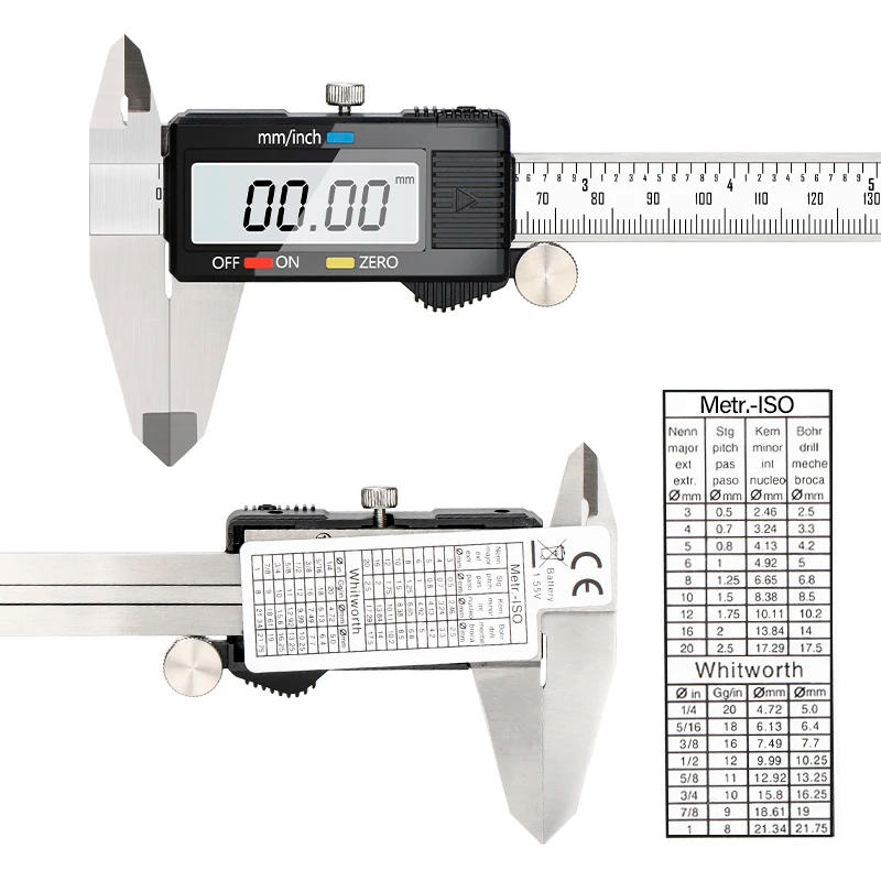Description Picture 2 of itemHAMPTON Caliper 6 Inch 0-150mm Digital Vernier Caliper LCD Electronic Gauge Stainless Steel Caliper Measuring Tool