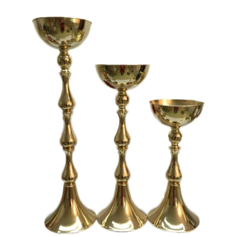 Description Picture 3 of item10 PCS Flower Vase Metal Flowers Stand Rack Wedding Table Centerpiece Pillar Floor Pot Event Road Lead For Party Home Decoration