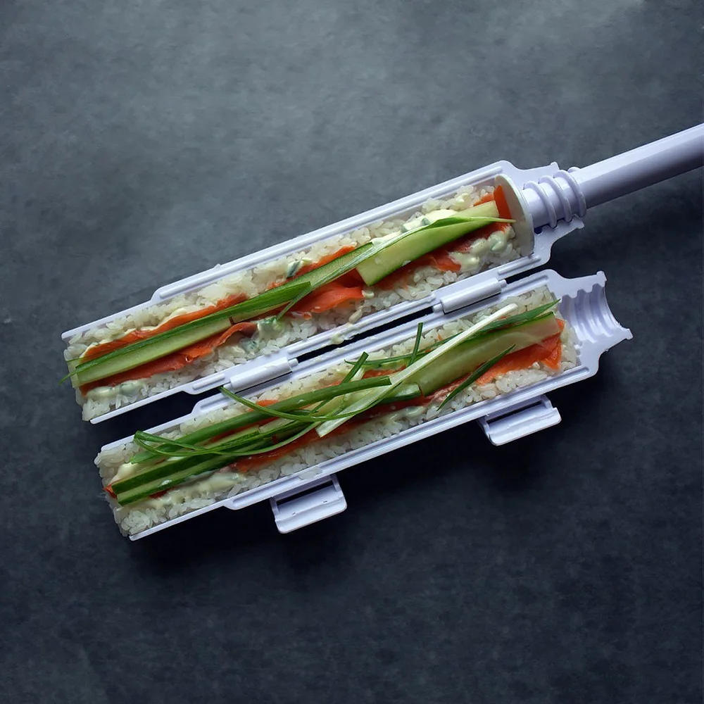 Description Picture 5 of itemQuick Sushi Maker Roller Rice Mold Bazooka Vegetable Meat Rolling Tool DIY Sushi Making Machine Kitchen Gadgets