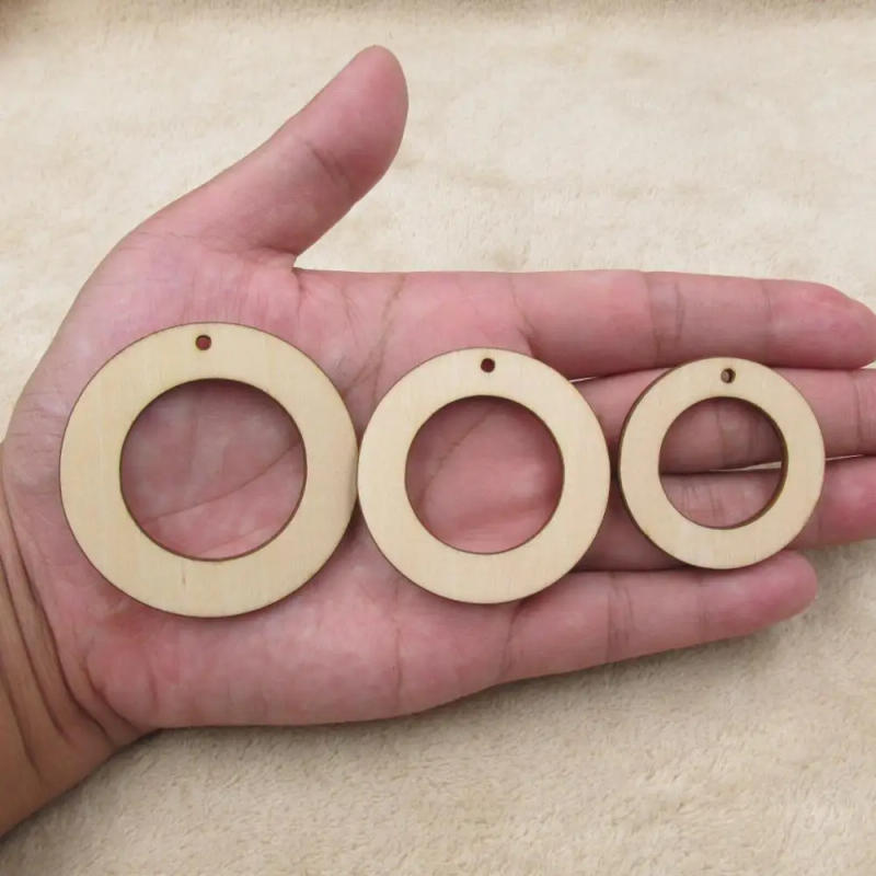 Description Picture 5 of itemUnfinished Wooden Earrings, Blank Circle, Oval Wood Drop, Dangle Ear Rings for Jewelry, DIY Craft Making Supplies