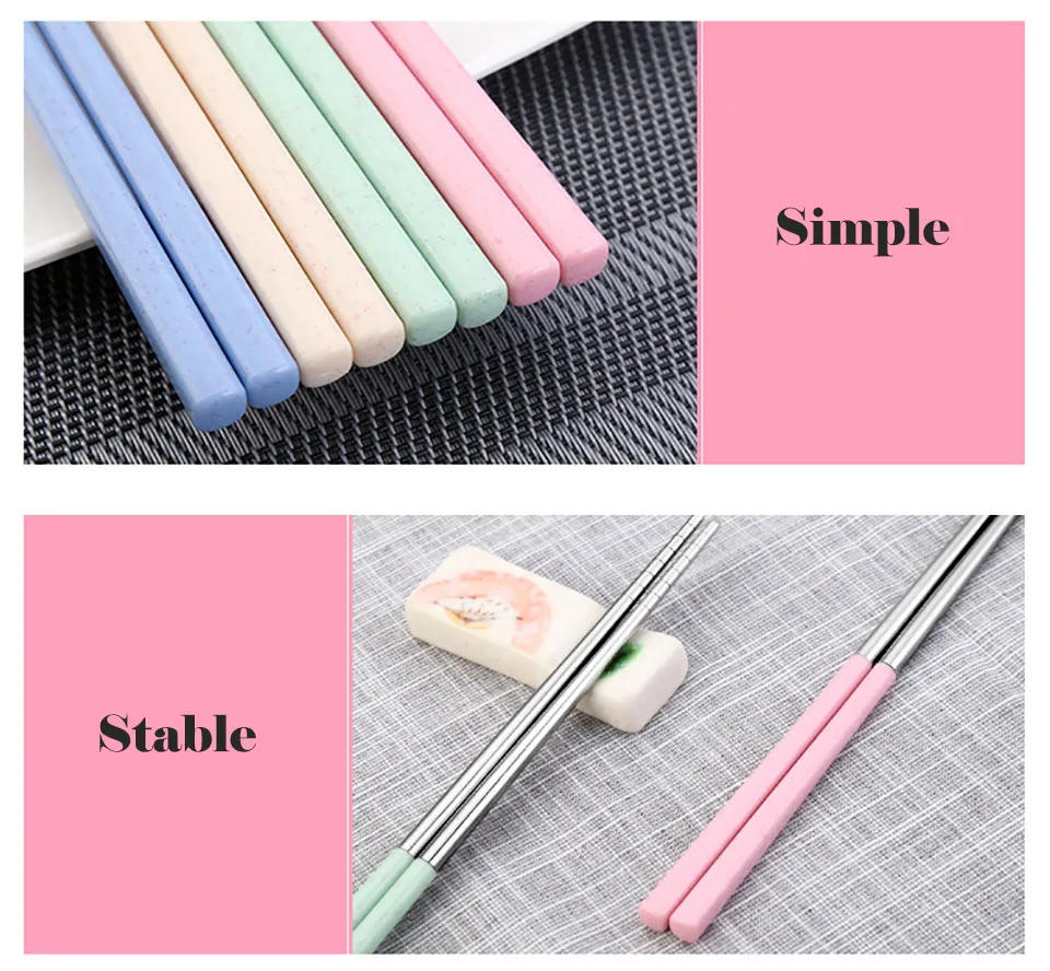 Description Picture 4 of item1 Pair Korean Stainless Steel Chopsticks Laser Engraving Patterns Food Sticks Portable Reusable Chopstick Sushi