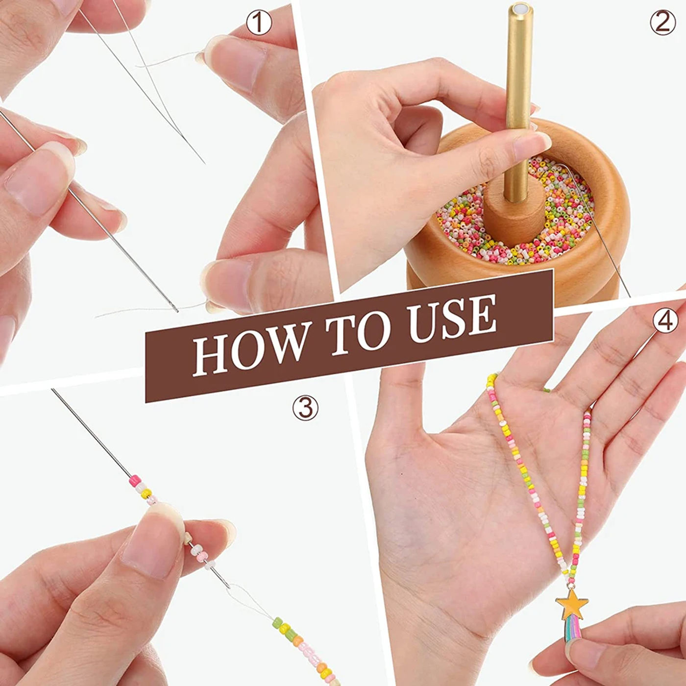 Description Picture 6 of item5PCS 4 Inch Big Eye Curved Beading Needles Stainless Steel Sewing Needles DIY Bead Spinner Needles Craft Making Sewing Tools