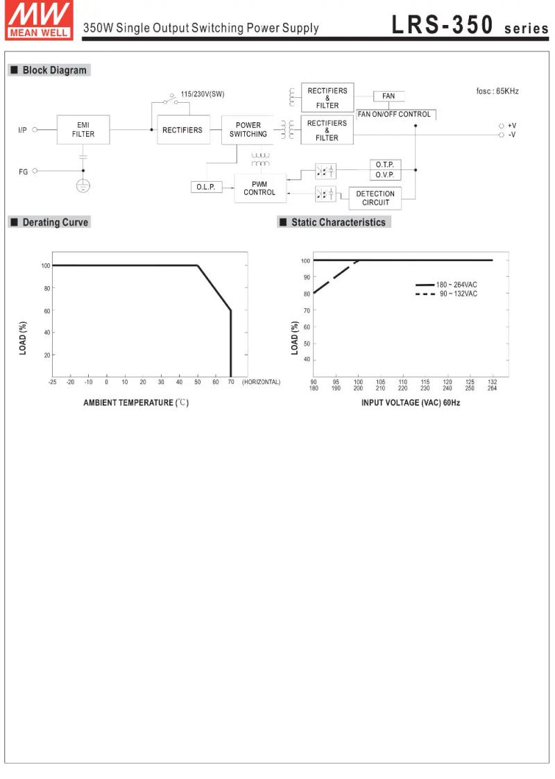 Description Picture 5 of itemMean Well LRS-350-24 meanwell 24V/14.6A/350W DC Single Output Switching Power Supply online store